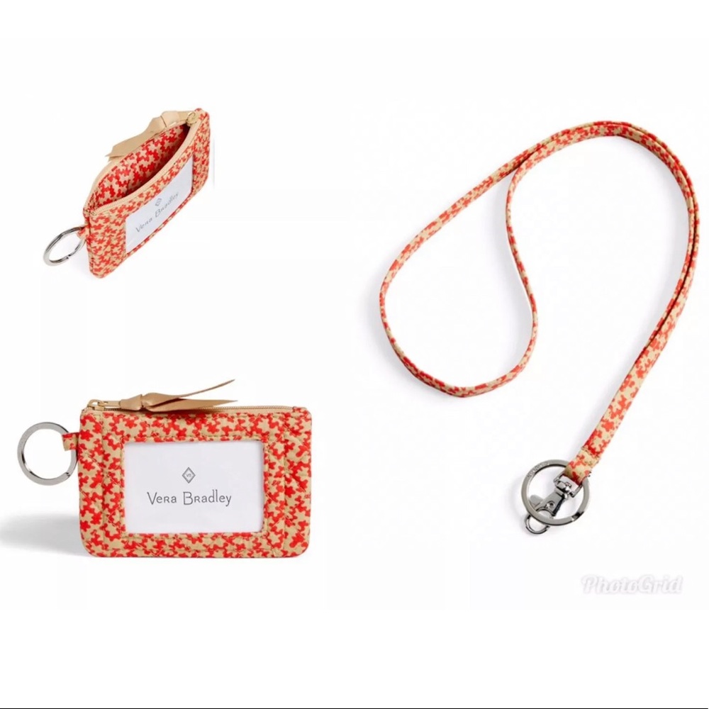 Vera Bradley Zip ID and Lanyard set - Desert Cloud